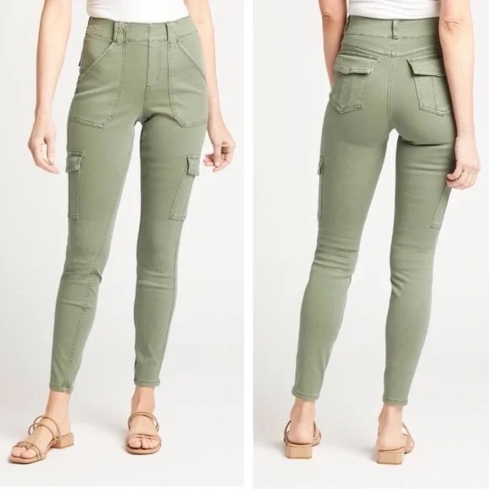 Spanx green cargo jeans